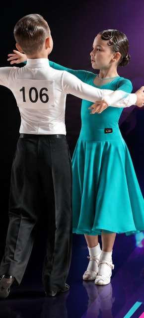 Young ballroom dance pair, boy and girl, Fusion Dance Studio